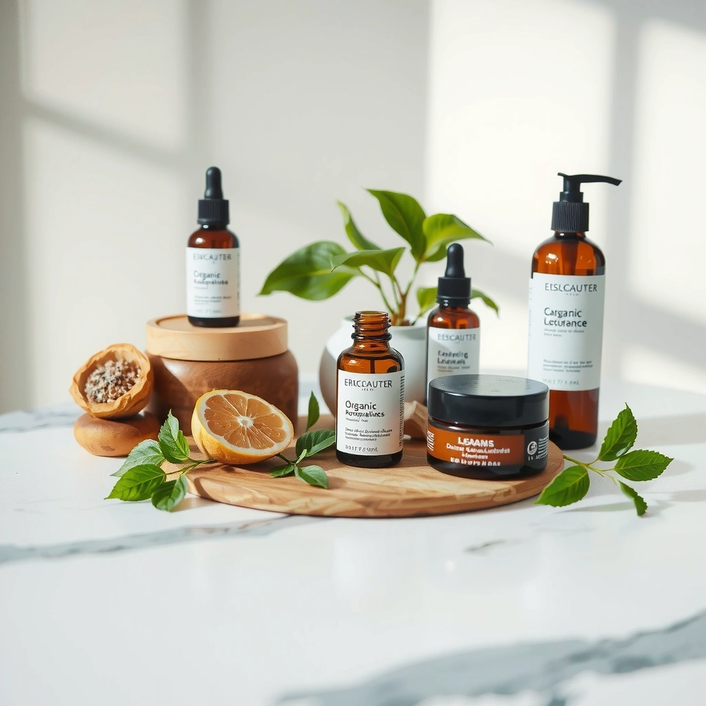 Natural beauty ritual with botanical ingredients